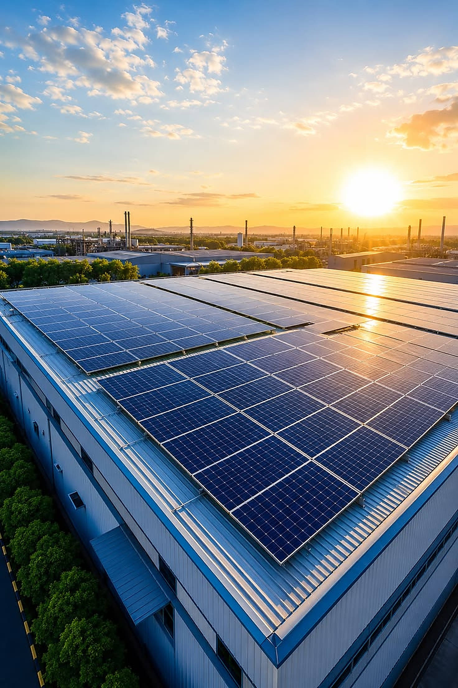Commercial solar panel array